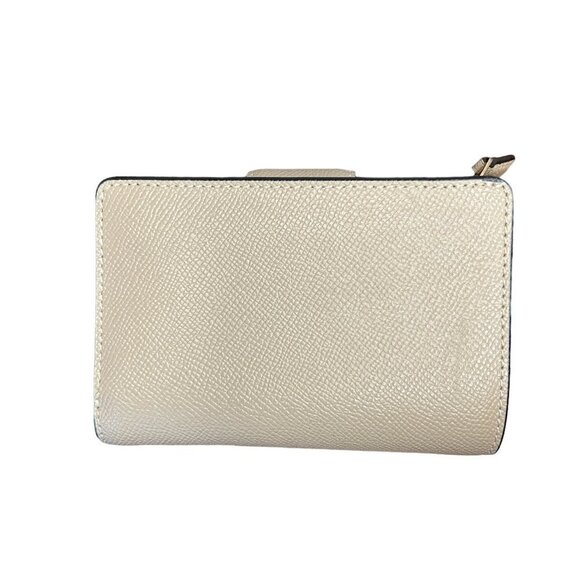 COACH Medium Corner Zip Wallet Cross grain Leather in Taupe - Picture 2 of 4